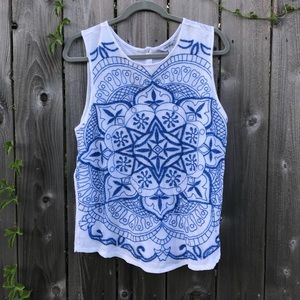 Lucky Brand Women’s embroidered tank top